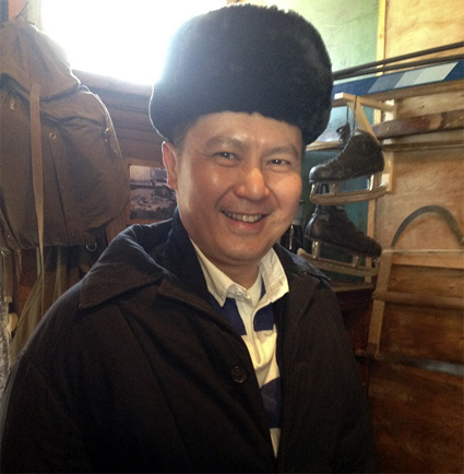 Thai man in Russian cloves
